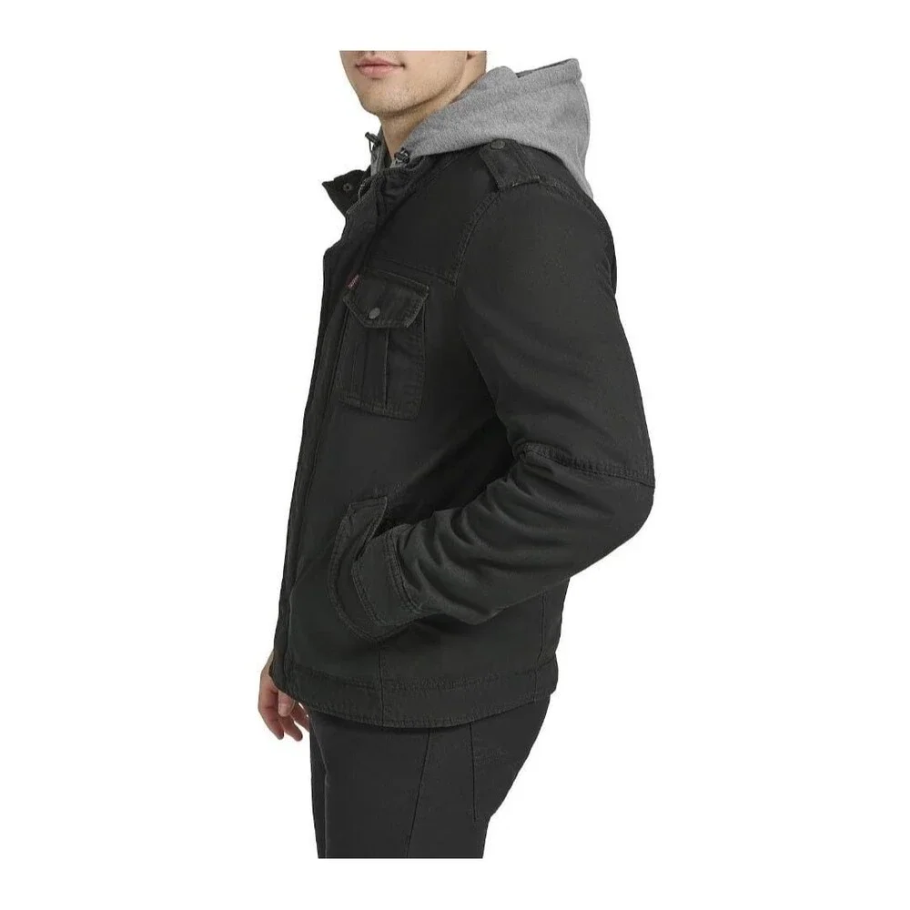 Men’s Levi’s Cotton‎ Hooded Quilt Lined Trucker Jacket Medium / New With Tag